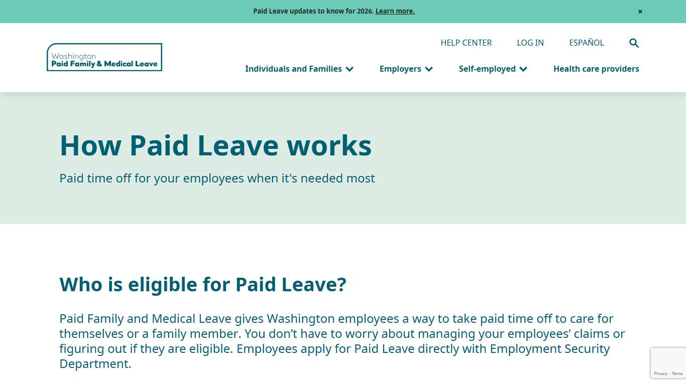 How Paid Leave works – Washington State's Paid Family and Medical Leave